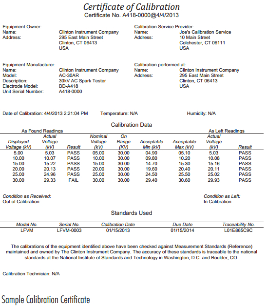 火花測試校準(zhǔn)系統(tǒng)STCAL